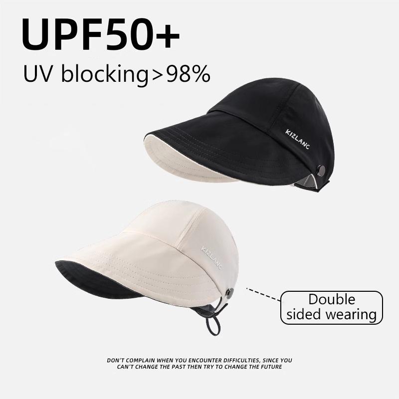 

Foldable Summer Wide Brim Sunhat Women Sun Hats Adjustable Outdoor Beach Bucket Hat Uv Protection Visors Fisherman Ponytail Caps чорний