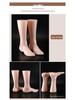 Black Plastic Foot Mannequin Model for Displaying Socks and Shoes - Male & Female Style, Flat-Bottomed, Ideal for Retail and Fashion Showcases.