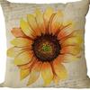 Plant and Flower Pillowcase American Pastoral Linen Pillowcase Cushion Cover Home Sofa Car