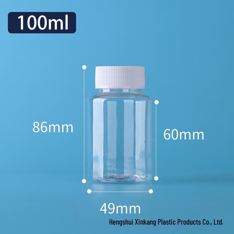In Stock 30ml Transparent Wide-Mouth PET Plastic Bottle for Liquids or Solids