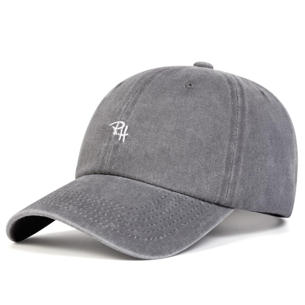 Retro Letter Embroidered Cap – Adjustable Washed Cotton Baseball Hat for Men & Women Outdoor