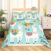Alpaca Printed Down Quilt Cover Three-Piece Quilt Cover Digital Printing Bedding Home Textile