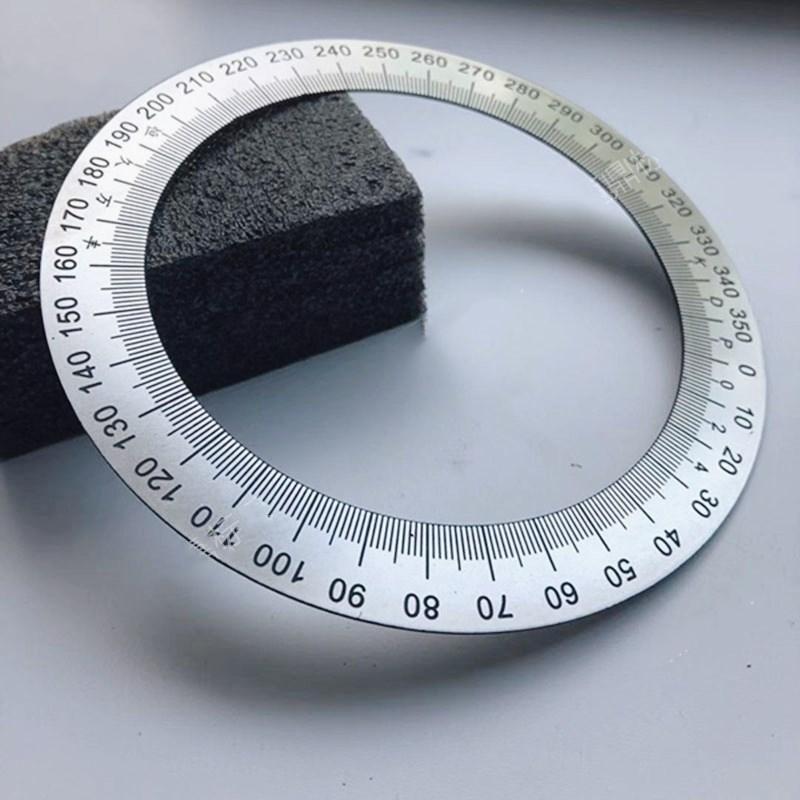 360 Degrees Dial Scale Identification Dial Degree Graduated Circle Disk Protractor For Machine Tool Measurement Tools 120x90mm