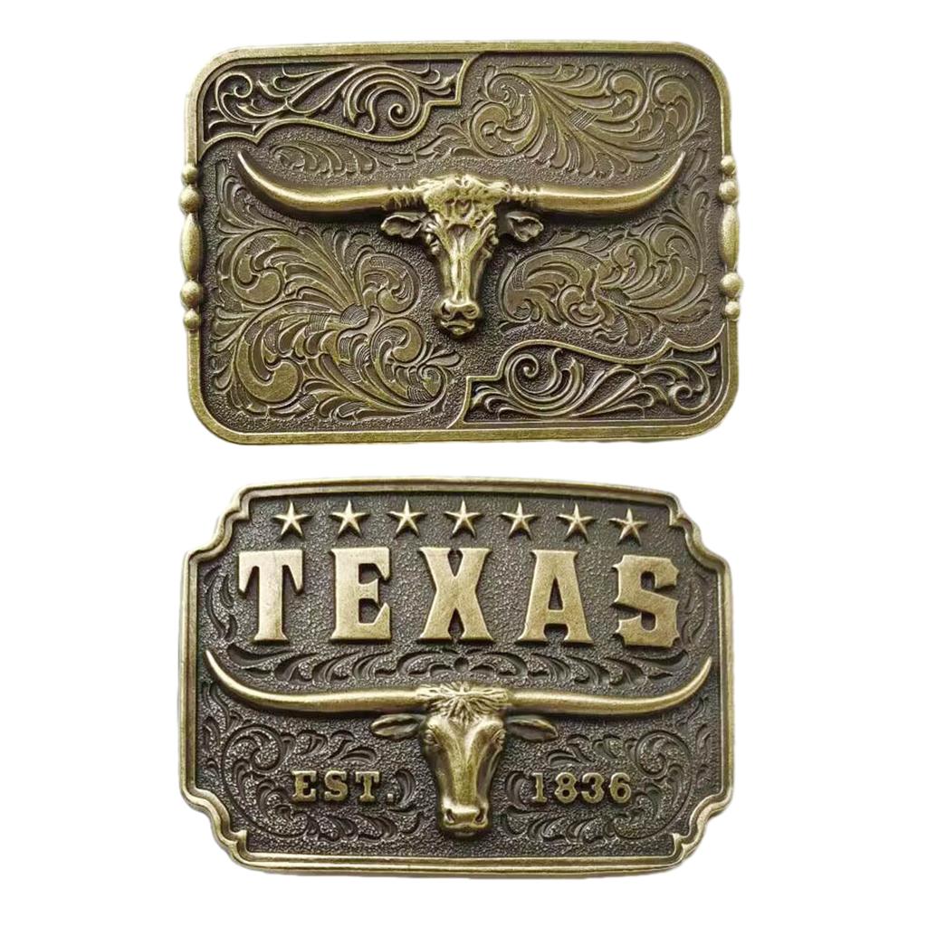 Longhorn Bull Belt Buckle Western Cowboy Belt Buckle Western Rodeo Bull Buckle Replacement for (38-40 Mm) Wide Belt