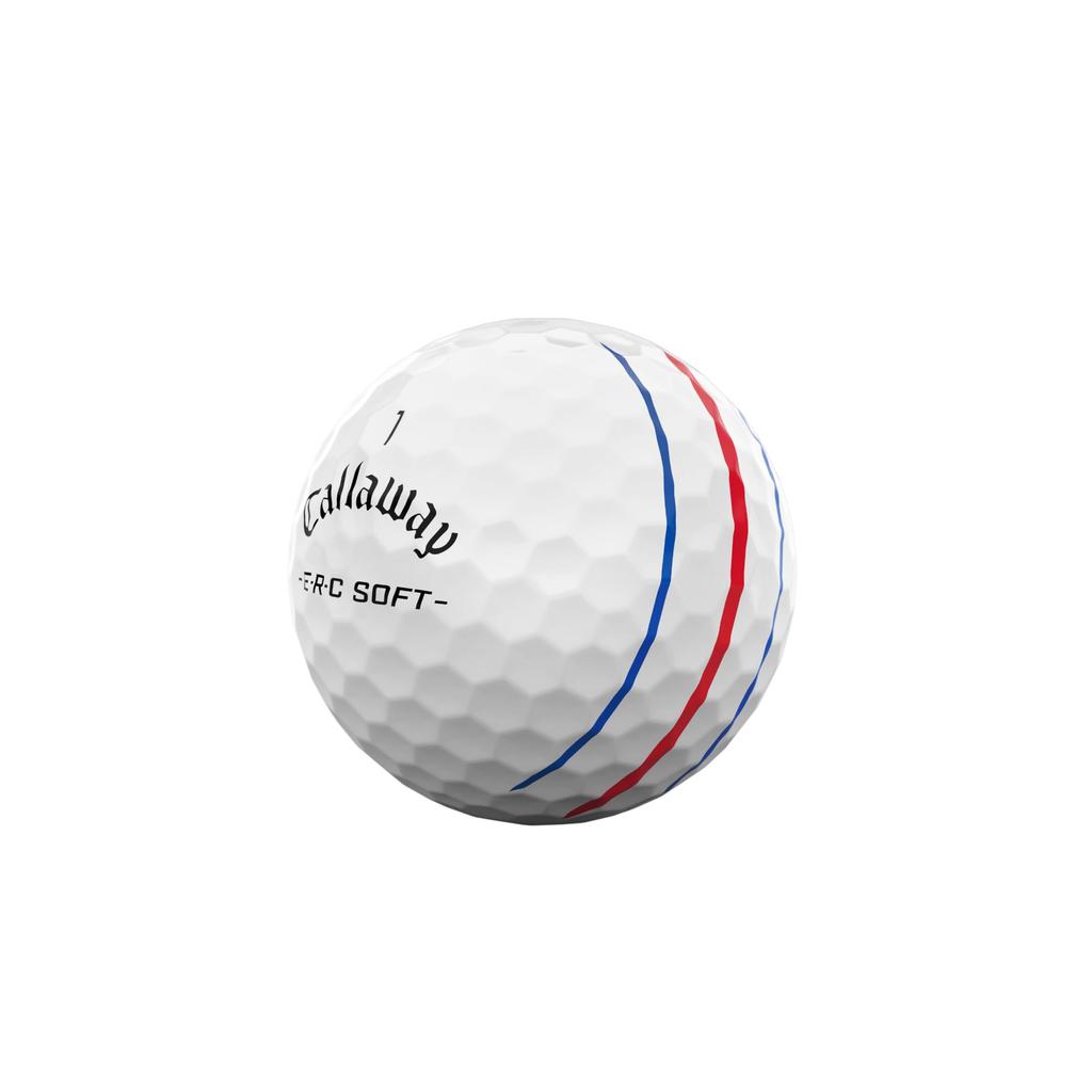 Callaway ERC SOFT 25 TRIPLE TRACK Golf Balls, 1 Dozen (12 Balls), 3-Piece Construction, Triple Track, White