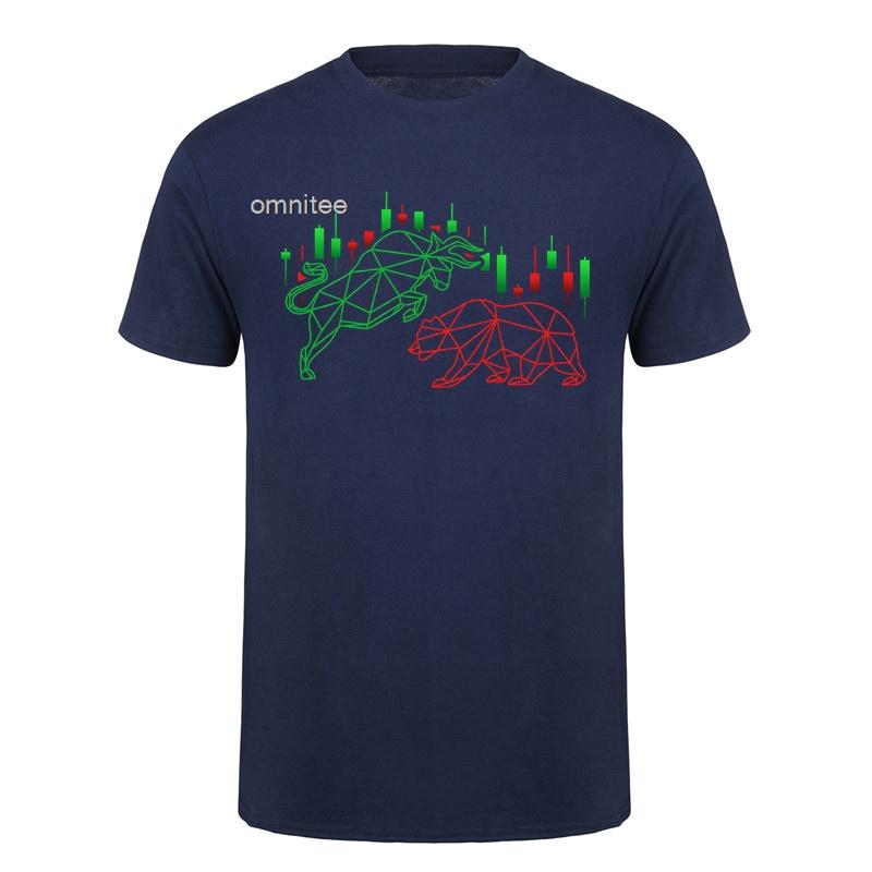 Stock Market T Shirt Funny Trading Graphic Tee Investor Trader Gift Finance Bull Bear Chart Print Casual Tshirts HJ164