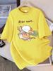 Summer TShirts Womens The Cat That Runs After Work Prints Tops Soft ONeck Short Sleeve Tees Basic Clothes Women Clothes