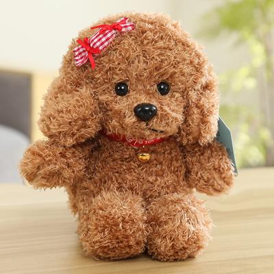 Soft Real Life Teddy Dog Poodle Plush Toys Suffed Animal Doll for Christmas Birthday Gift Baby Soothing Ragdoll