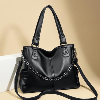 Tote Bag: Módní dámská taška přes jedno rameno z měkké kůže a s velkou kapacitou, ruční crossbody taška