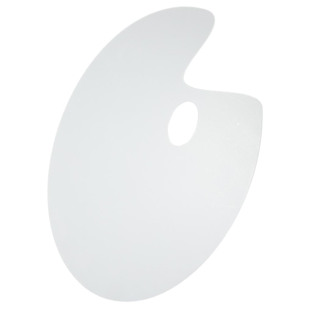 Clear Painting Palette Acrylic Stick Proof Oval Shaped Thick Transparent Paint Color Mixing Tray