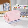 Double Layer Simple Stationery Case Large Capacity Student For School Kids Office