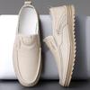 2024 autumn new men's daily casual leather shoes men's handmade online genuine leather breathable soft leather soft-soled shoes 726