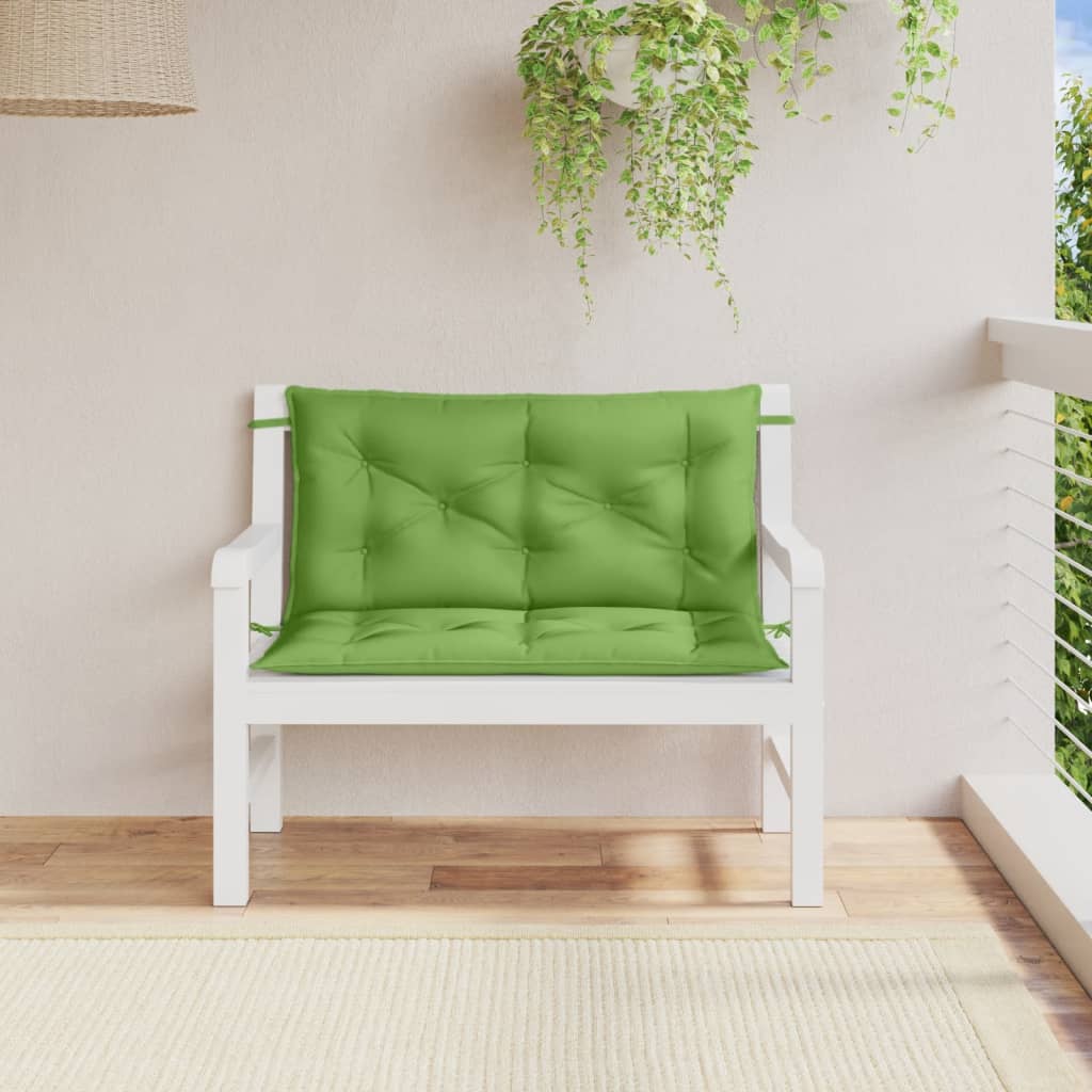Garden Bench Cushions 2 Pcs Melange Green 100 X 50 X 7 Cm Fabric