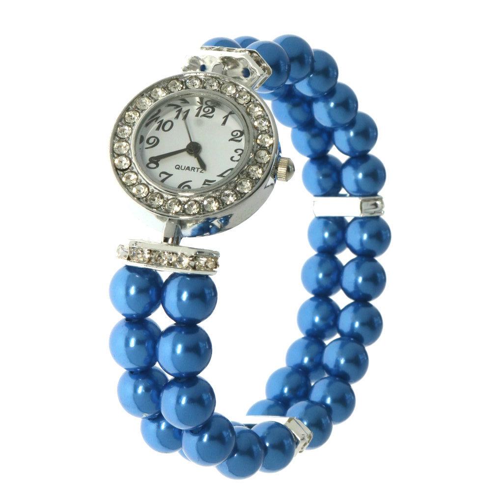 Japanese & Korean Style Pearl Rhinestone Heart Bracelet Watch - Women's Quartz Watch