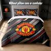 Manchester United Diseño Juego de Cama Ropa de Cama 1 Funda Nórdica + 2 Fundas de Almohada Suave Transpirable Ropa de Cama para el Hogar