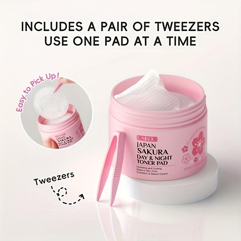 Japan Sakura Toner Pads 100ml 40pads Day Night Use Remove Makeup Cleanse Moisturize Face Care Hydrating Treatment Skin Care