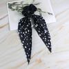 Hair Rope Dot Print Handmade Pleated Ribbon Hair Tie No Damage High Elasticity Ponytail Holder Daily Hair Accessory