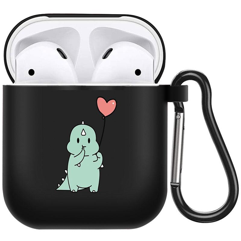 קריקטורה חמוד חיות מחמד כלב חתול בעל חיים ינשוף צמח פרחי אפל עבור אפל AirPods 2 3 כיסויי אוזניות חסינות זעזועים שחורות AirPods Pro Funds Cover