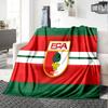 Augs-burg Football Crest Flannel Blanket, Soft Polyester, Modern Design, All-Season for Camping, Travel, Gifts for holidays or birthdays