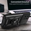 For Honor X8a 4G Shockproof Kickstand PC+TPU Phone Case Slide Lens Protection Cover