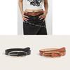 Minimalist Pu Leather Belt For Women With Alloy Buckle For Casual And Office Wear