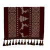 Christmas Table Runner With Woven Jacquard Snowman Deer Tassels Dining Holiday Decor