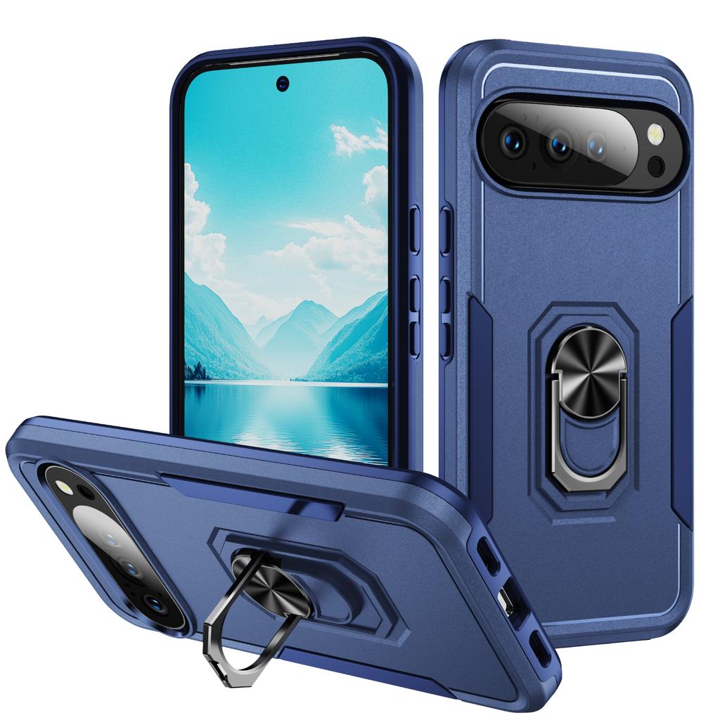 For Google Pixel 10/10 Pro Case Military Grade Ring Kickstand PC+TPU Phone Cover