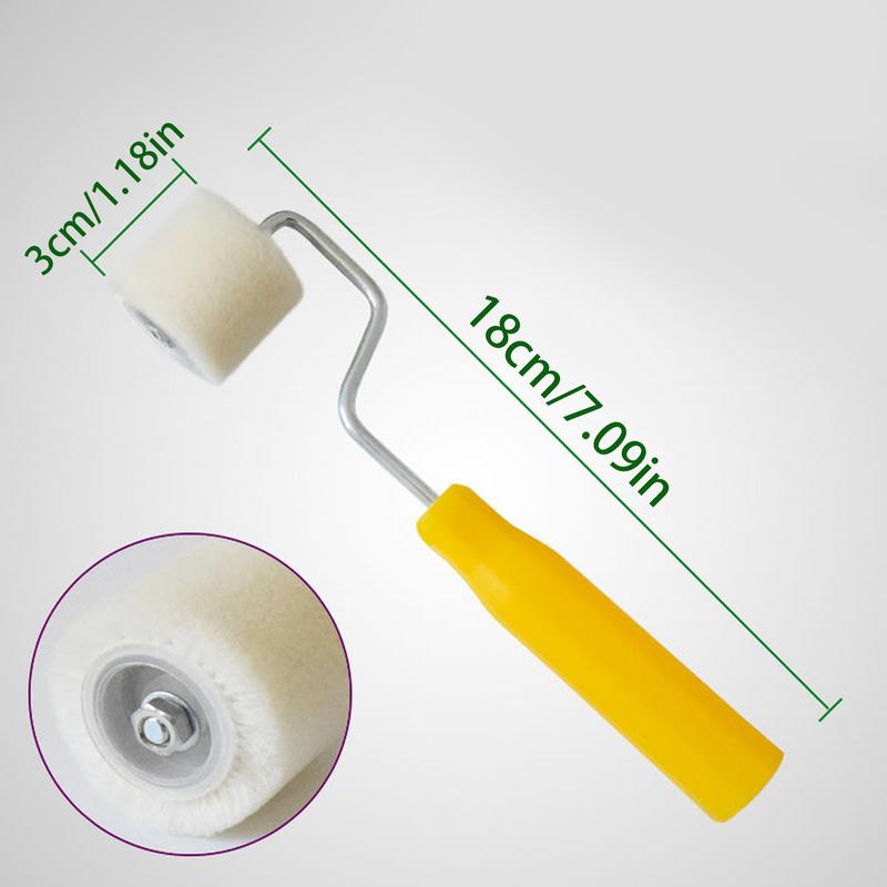 House Paint Rollers Door Paint Roller 7.09 Inches Multi-Functional Painting Brush With No-Slip Handle High-Density Foam Sponge