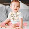 Yafane Baby Dribble Bibs Waterproof Absorbent Cotton Drool Bibs for Baby Boys Girls Unisex Bibs Toddlers Infants for Feeding and Teething 10 Pack (Pi