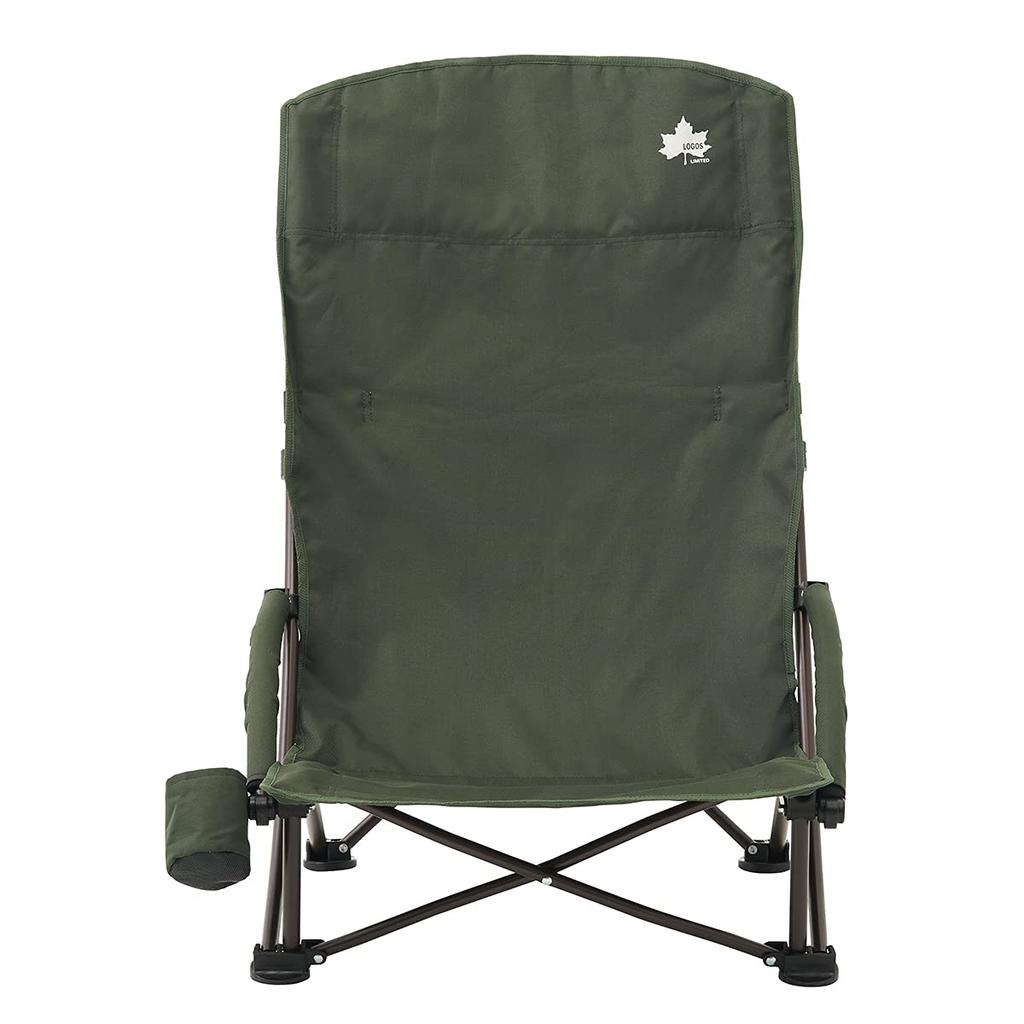 LOGOS Tradcanvas Portable Chair 73173166 Khaki Width 60 x Depth 74 x Height 91 cm Height 20 Cross-legged (2022 LIMITED) (approx.) (Seat cm)
