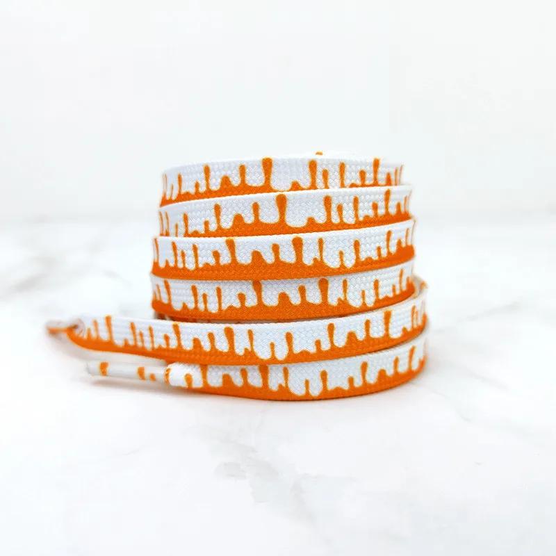 Fashion Rainbow Ice Cream Shoelace Flat Shoe Laces Cream Macaron Shoelaces for Sneakers 120/140/160cm Shoes Strings Accesories