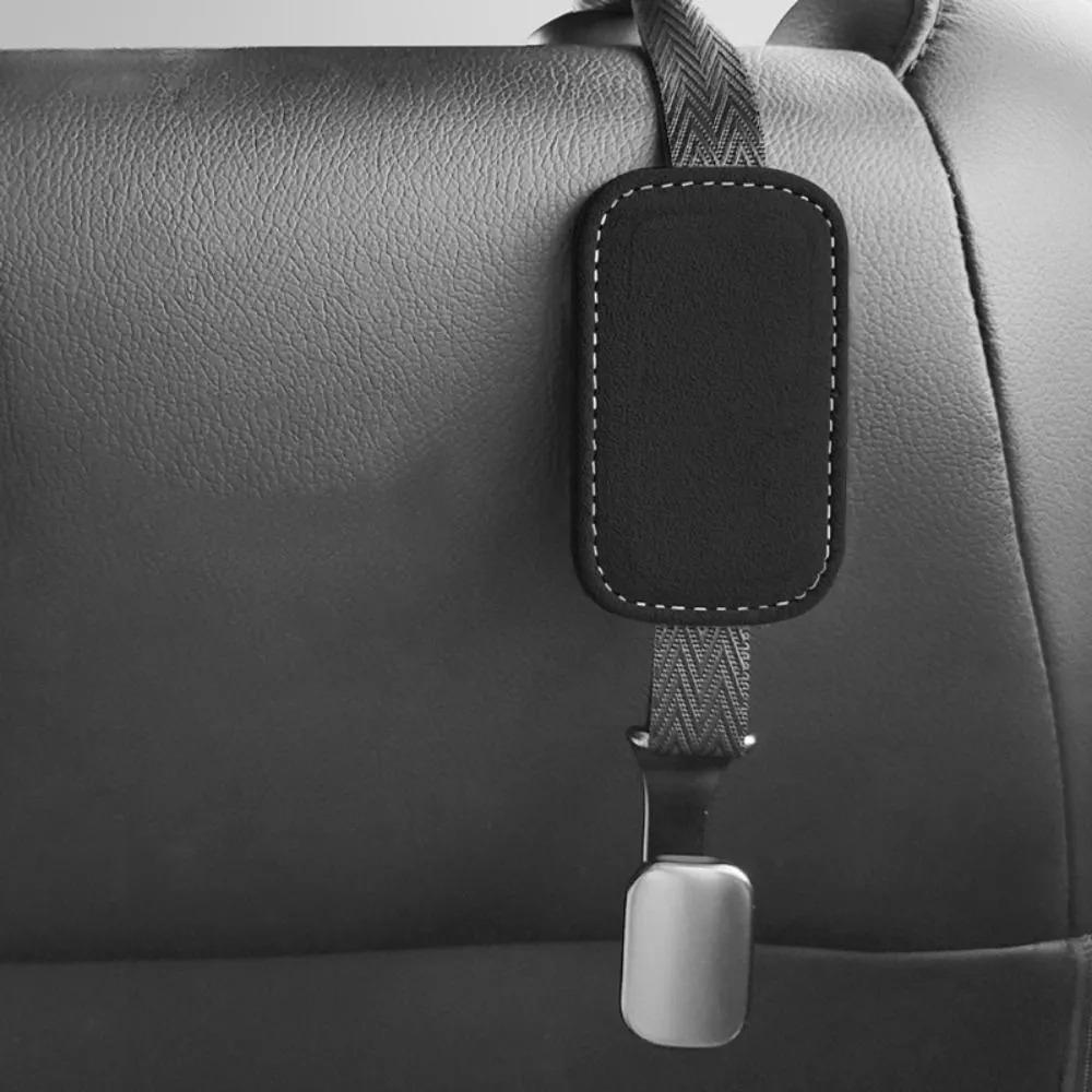 

Шкіряний автомобільний гачок Багатофункціональний гачок на спинку сидіння автомобіля Портативний автомобільний органайзер чорний