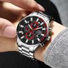DEYROS Fashion Business Men's Watch Stainless Steel with Calendar Quartz Watch with Box