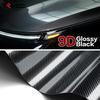 Glossy 9D Carbon Fiber Vinyl Wrap Car Stickers Films Self Adhesive Air Release Channels for Auto Motorcycle Decal Accessories