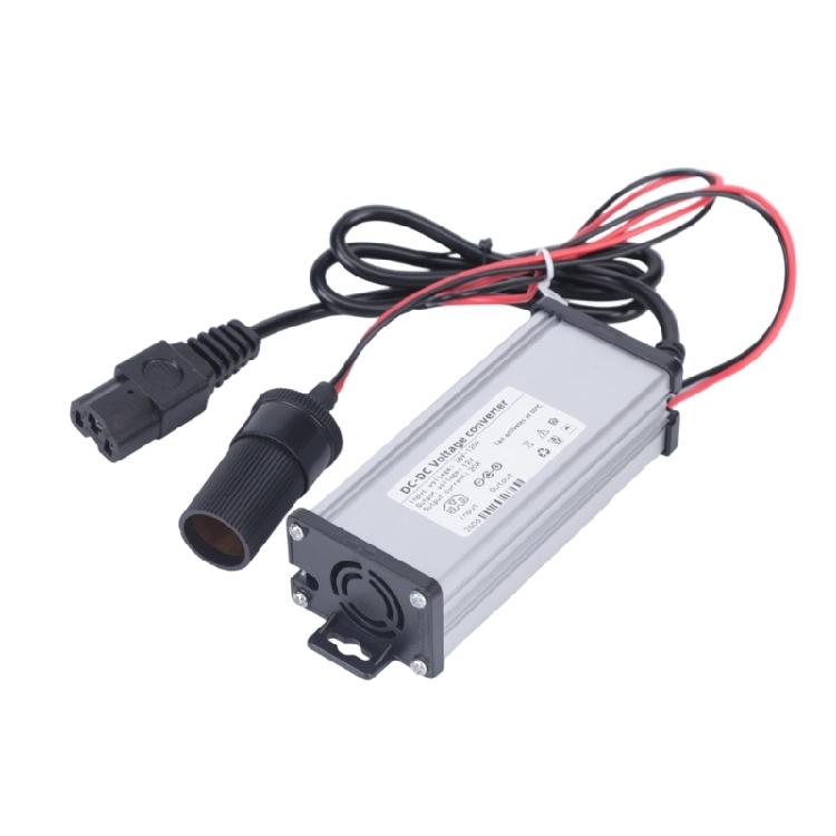 Fahrzeug 12V Netzteil, DC36V-120V auf DC12V Konverter mit 3-Pin Steckverbindern & Zigarettenanzünderbuchse für E-Bikes