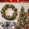 36 Pcs Black White Christmas Tree Picks, 17'' & 12'' Glitter Berry Branches for Wreath, Vase, Home Decor