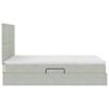 Storage Bed with Mattress Light Grey 140 x 200 cm Velvet
