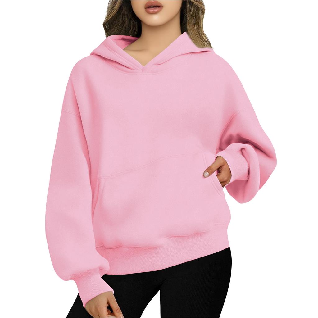 Women's Oversized Hoodies Fleece Sweatshirts Fashion  Pullovers Winter Clothing