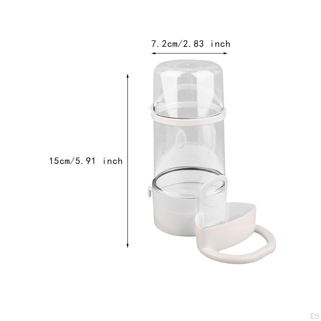 Bird Feeder Food Dispenser Viewing Clear Bowl Small Animal for Canary Finch