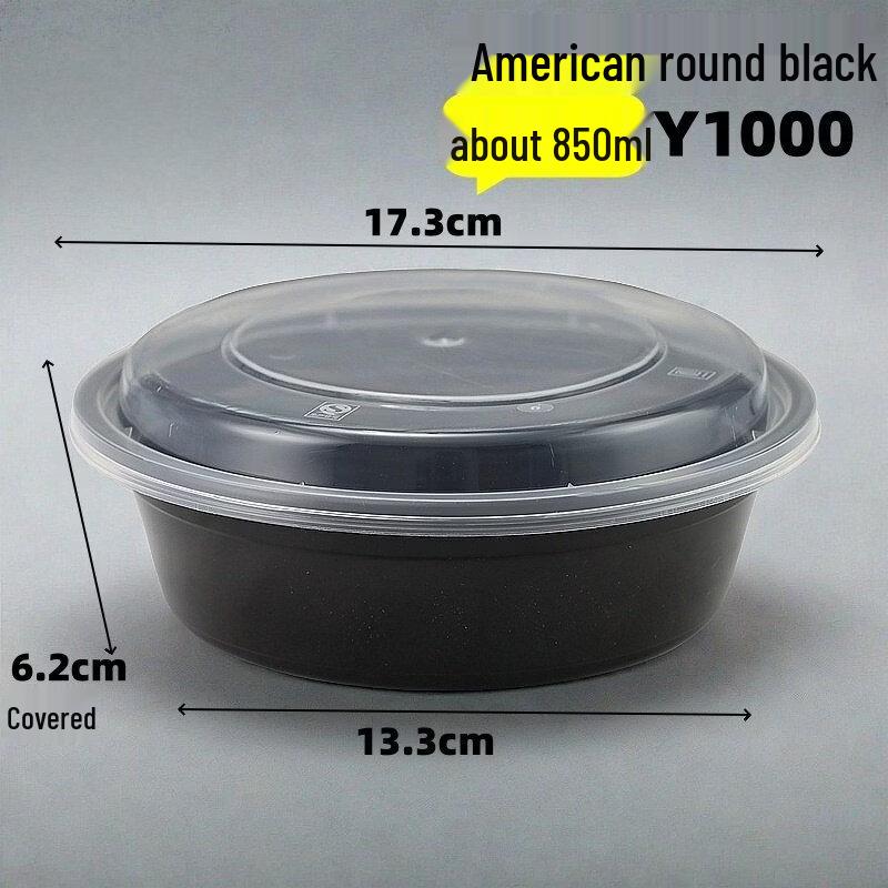 Disposable Round Plastic Food Container with Lid