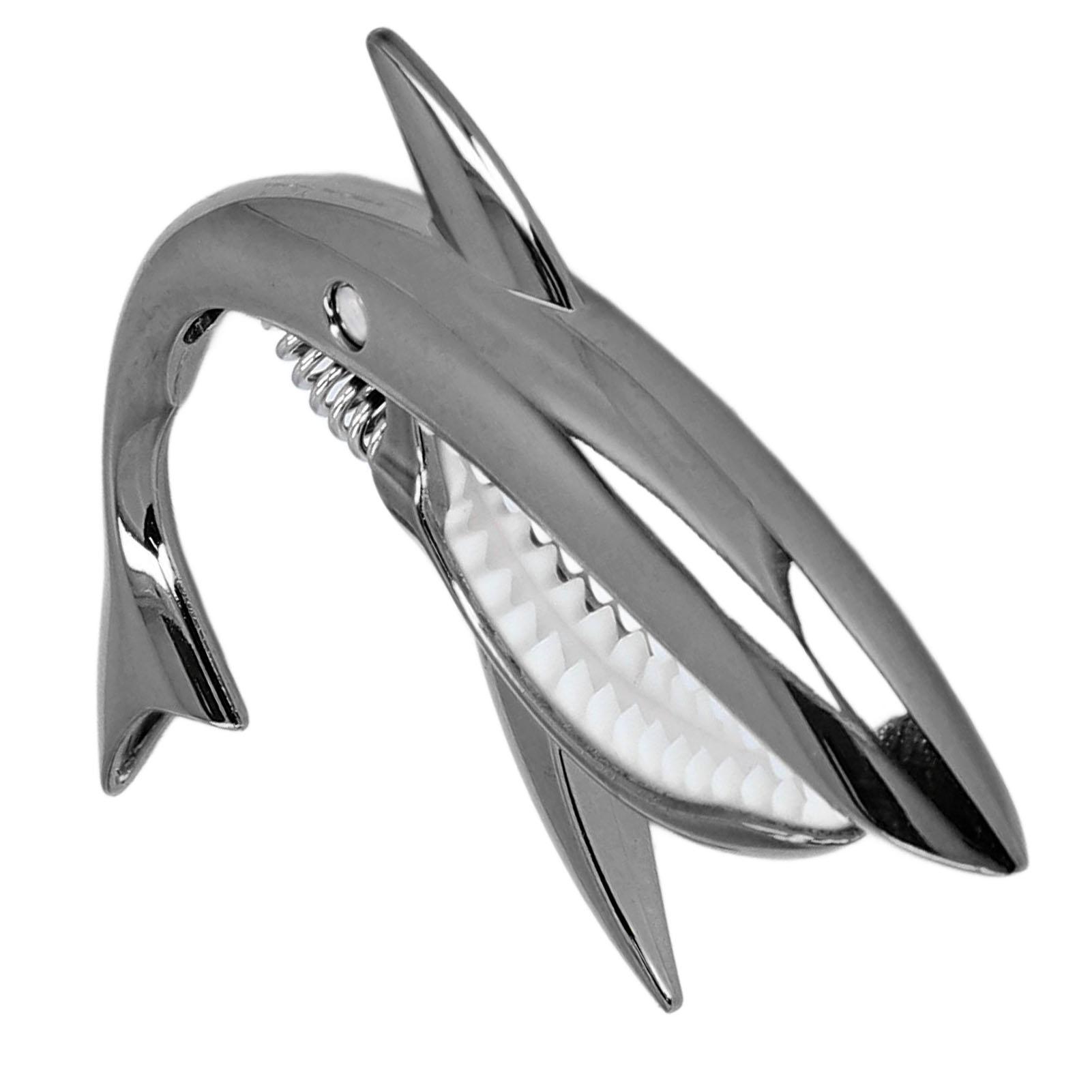 

Каподастр для гитары Крутая форма акулы Сплав цинка Силиконовый каподастр для электроакустических укулеле гитар серый