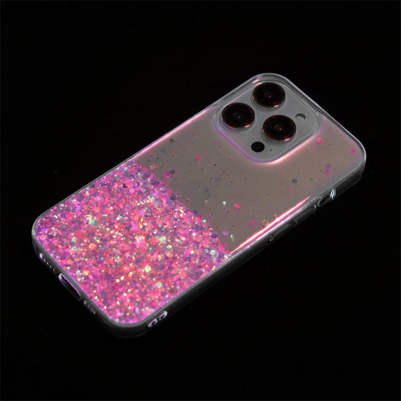 Glitzernde Nacht leuchtende TPU-Hülle für iPhone Air 17 16 15 13 12 11 Pro Max 14 Plus 17Pro 16Pro I Phone Flüssiger Treibsand Deckel