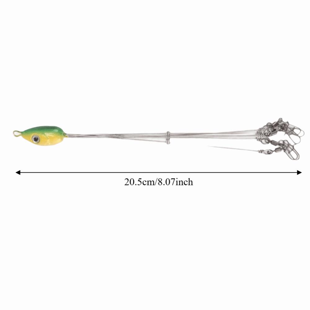 5PCS Stainless Steel Alabama Rig Fishing Lure with Swivel Snap 20.5cm Umbrella Rig 5 Arms Fishing Umbrella Bait Bass Fishing