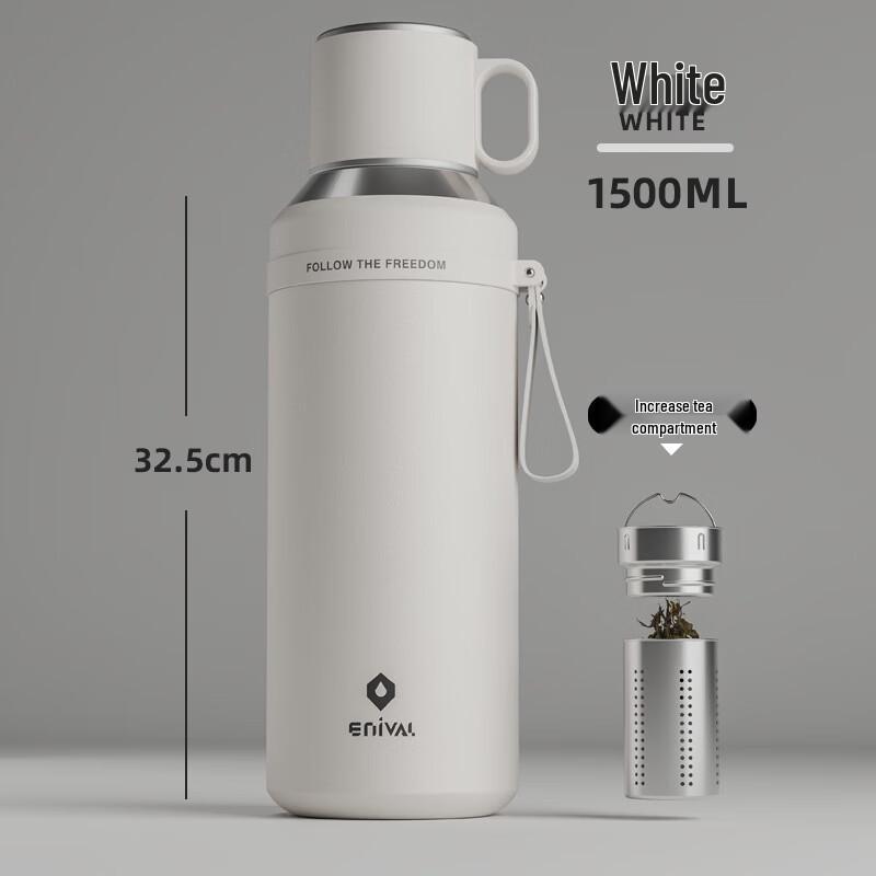 ENIVAL Large Capacity Outdoor Insulated Tea Separation Bottle