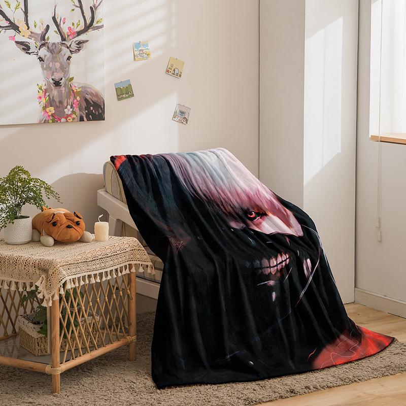 Tokyo Ghoul Series Flannel Blanket 3D Printed Sofa Blanket Thickened Blanket