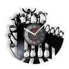 Cute Penguin Mural Wall Clock Baby Penguin Vinyl Record Wall Clock Penguin Family Children's Room Decoration Wall Watch Gift