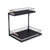 Large Capacity 2-Tier Under Sink Organizer Carbon Steel Slide Out Cabinet Storage Shelf  Bathroom