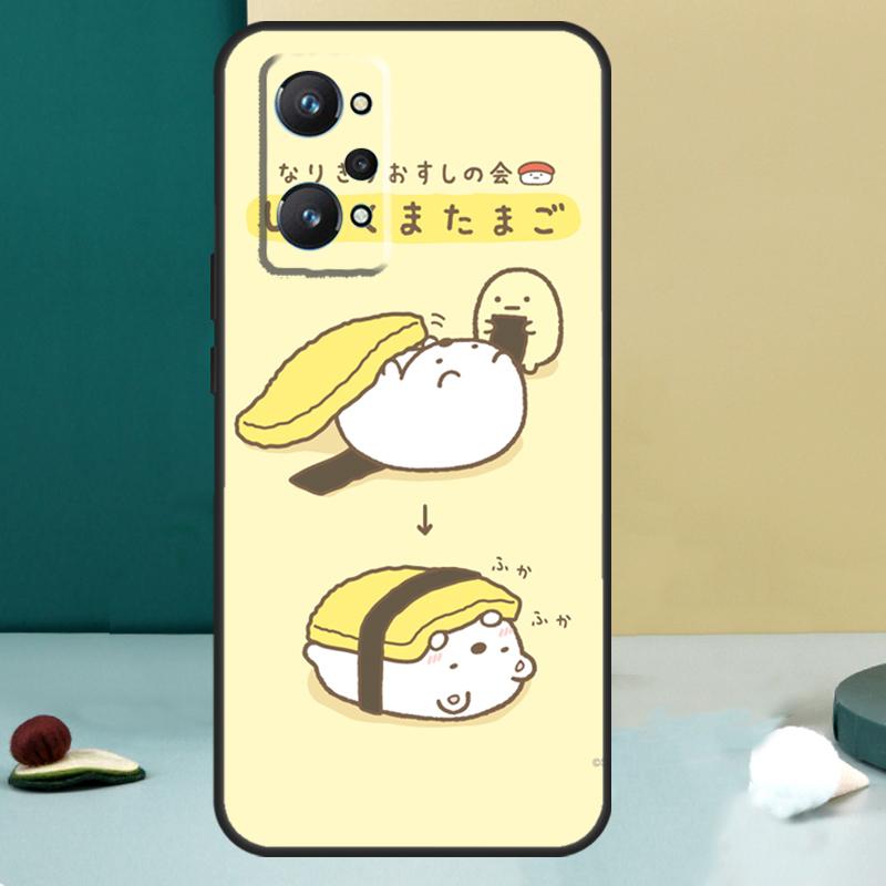 Sushi Maki Rice Kitchen Food Cute For Realme 11 10 12 13 14 Pro Plus GT 7 6 5 Pro GT 6T C67 C61 C53 C51 C21Y C25S C75 C55 Case