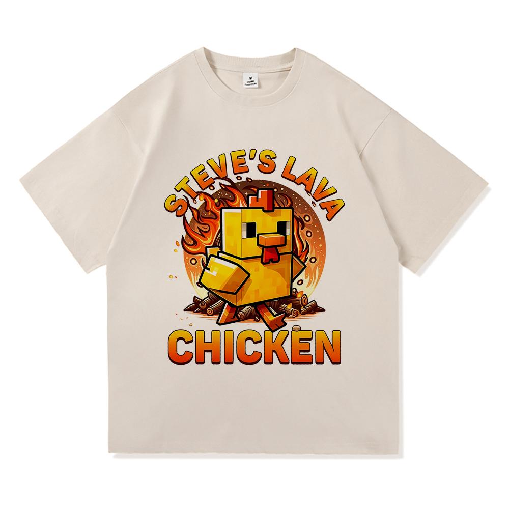 Funny Chicken Game T Shirt Hot Fashion Men Harajuku Aesthetic Vintage Graphic T-Shirt Unisex Cartoon Casual Cotton Tees Shirts