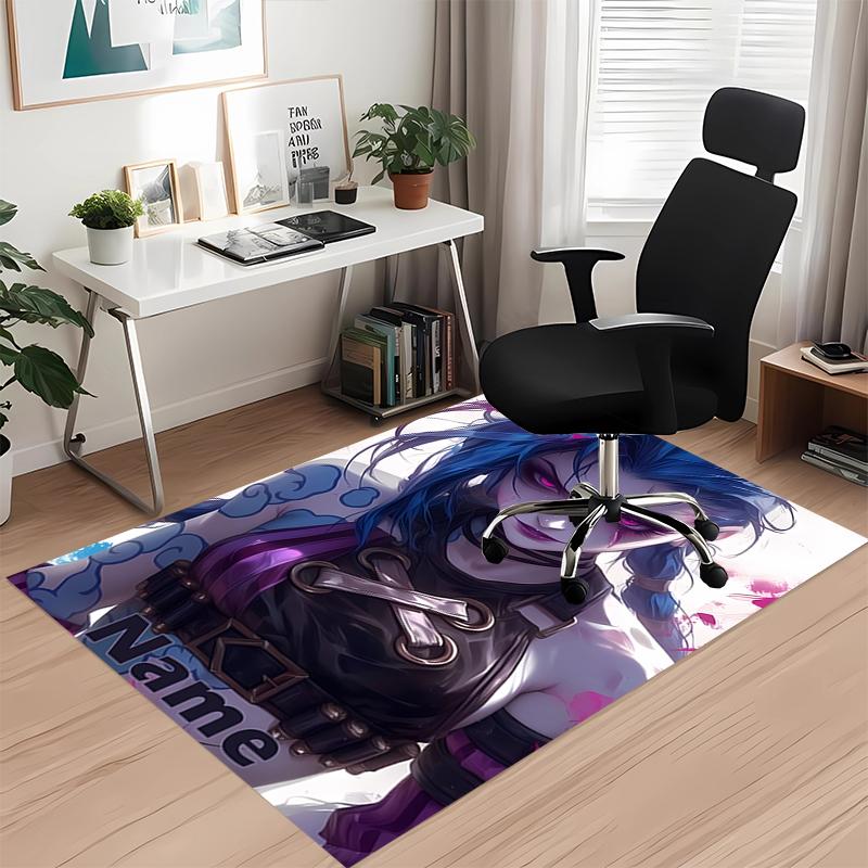 Custom Name Jinx Printed Carpet, for Office Chair Living Room Bedroom Kitchen Room Decor Gifts.
